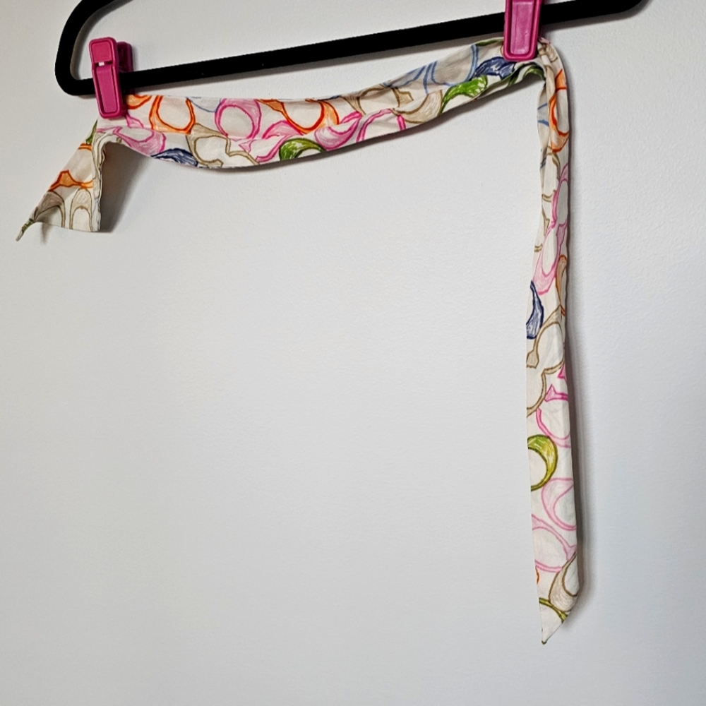 Coach mini silk scarf